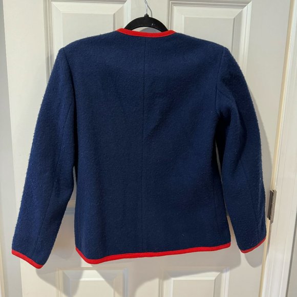 Lang Originals Navy and Red Button‎ Blazer - Size Small - Picture 7 of 10